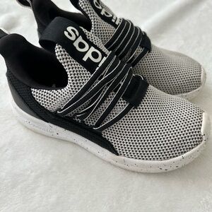 Adidas Kids Black and White Mesh Sneakers